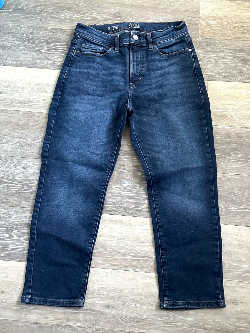 A.N.A A new Approach High Rise 8P Jeans Straight Dark Wash